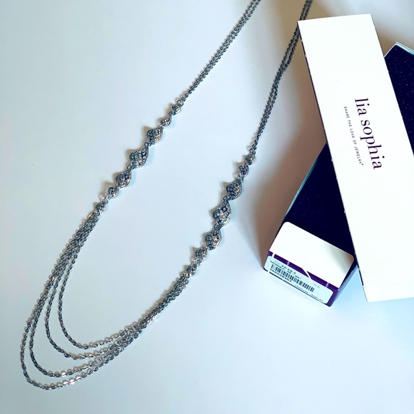 NWT Lia Sophia ‘Spindle’ Necklace - Picture 1 of 8